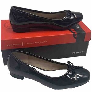 Rialto Patent Leather Shoes Womens Black Slip On Dress Shoes Size 6.5 New In Box
